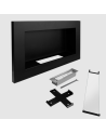 Biocamino 650 x 400 Slim nero con vetro