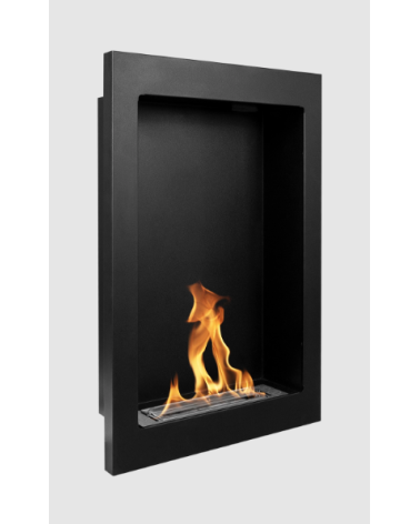 Biochimenea suspendida vertical -61 x 39 x 12 cm– negro mate estructurado