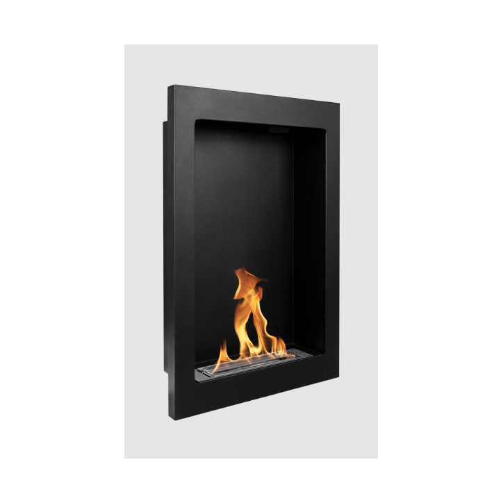 Biochimenea suspensa vertical -61 x 39 x 12 cm– preto mate estruturado Biochimenea suspensa vertical -61 x 39 x 12 cm– preto mate estruturado