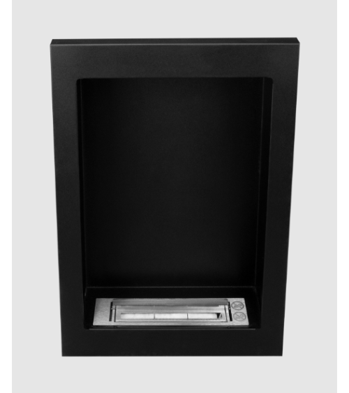 Biochimenea suspensa vertical -61 x 39 x 12 cm– preto mate estruturado