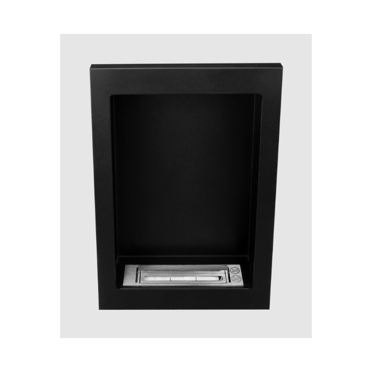 bio-cheminée suspendue verticale -61 x 39 x 12 cm– noir structuré mat