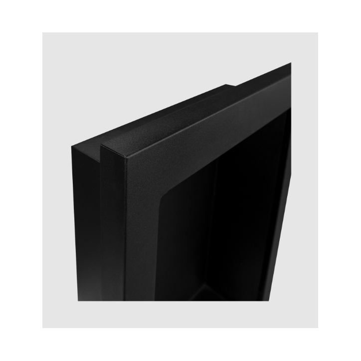 bio-cheminée suspendue verticale -61 x 39 x 12 cm– noir structuré mat