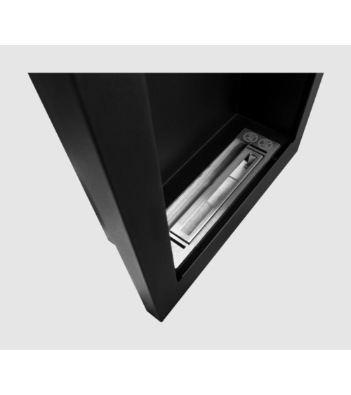 Biocamino sospeso verticale -61 x 39 x 12 cm– Nero opaco strutturato