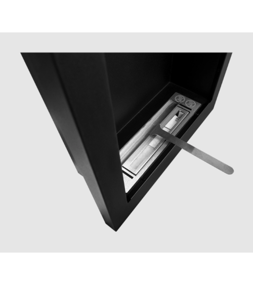 bio-cheminée suspendue verticale -61 x 39 x 12 cm– noir structuré mat