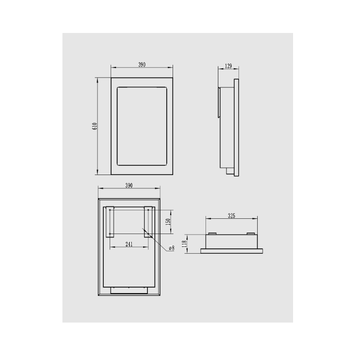 Biochimenea suspensa vertical -61 x 39 x 12 cm– preto mate estruturado Biochimenea suspensa vertical -61 x 39 x 12 cm– preto mate estruturado