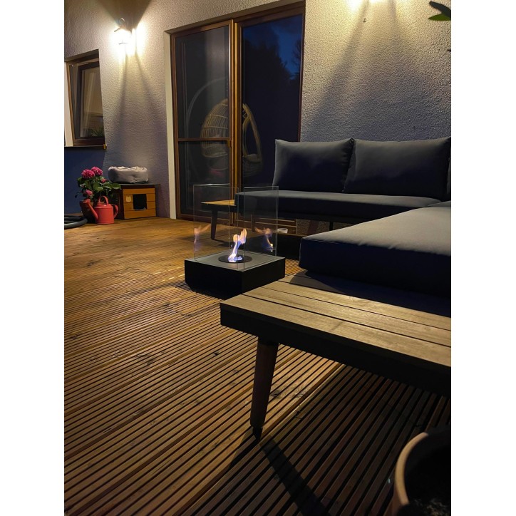 Biochimenea de suelo Sunset Garden Negro mate