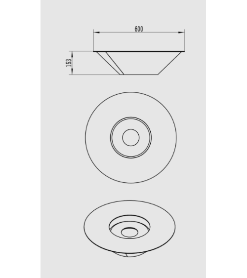 Biolareira Universe branco mate 60 x 15 x 60 cm