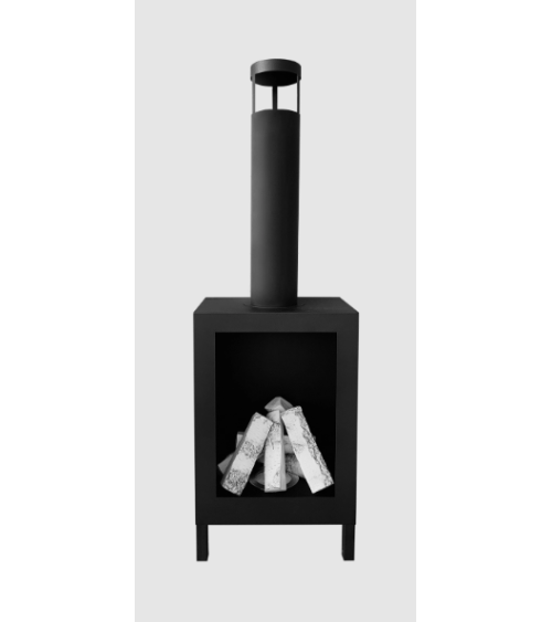 Biolareira de chão Kozen preto mate 44 x 136 x 31 cm
