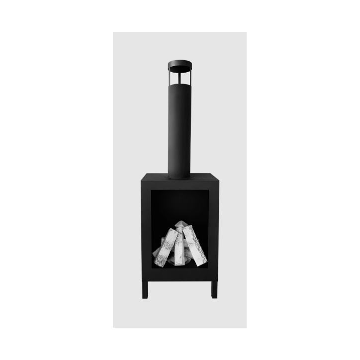 Biocheminée sur pied Kozen noir mat 44 x 136 x 31 cm