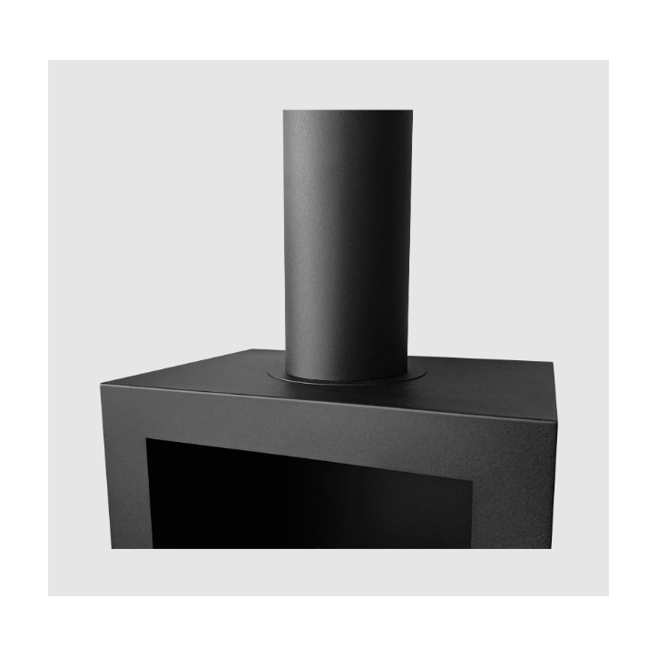 Biocheminée sur pied Kozen noir mat 44 x 136 x 31 cm