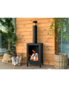 Biochimenea de suelo Kozen negro mate 44 x 136 x 31 cm