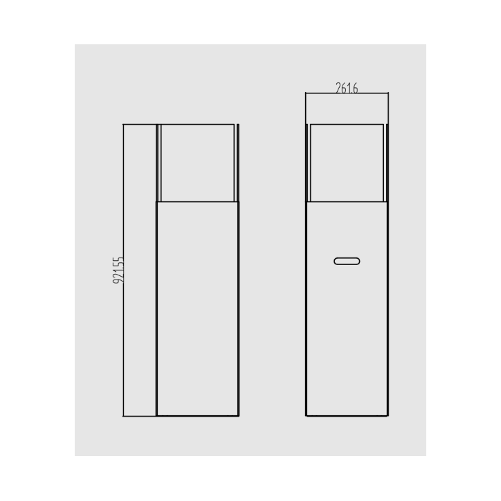 Biocheminée sur pied PATIO blanc mat 95,7 x 26,8 cm