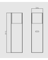 Biocheminée sur pied PATIO blanc mat 95,7 x 26,8 cm