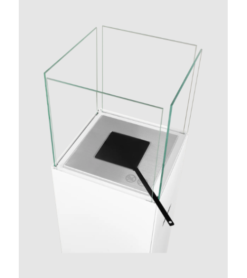 Biocheminée sur pied PATIO blanc mat 95,7 x 26,8 cm