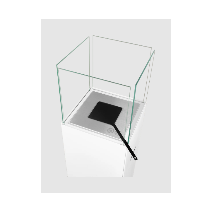 Biocheminée sur pied PATIO blanc mat 95,7 x 26,8 cm