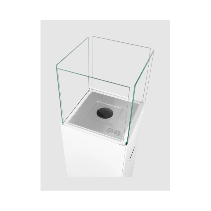 Biocheminée sur pied PATIO blanc mat 95,7 x 26,8 cm