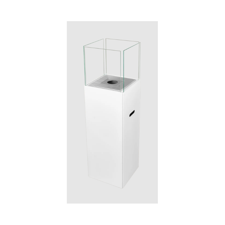 Biocheminée sur pied PATIO blanc mat 95,7 x 26,8 cm