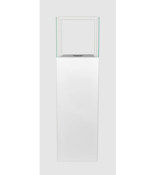 Biocheminée sur pied PATIO blanc mat 95,7 x 26,8 cm