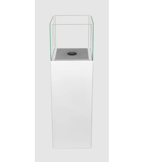 Biocheminée sur pied PATIO blanc mat 95,7 x 26,8 cm