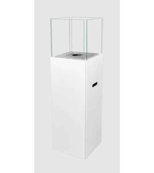 Biocheminée sur pied PATIO blanc mat 95,7 x 26,8 cm