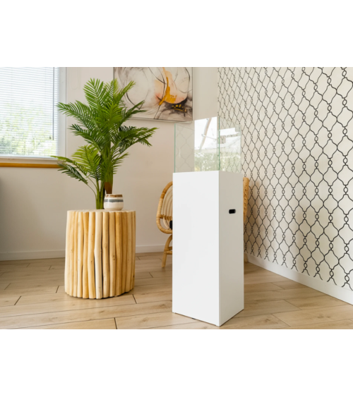 Biocheminée sur pied PATIO blanc mat 95,7 x 26,8 cm