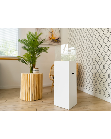 Biocheminée sur pied PATIO blanc mat 95,7 x 26,8 cm