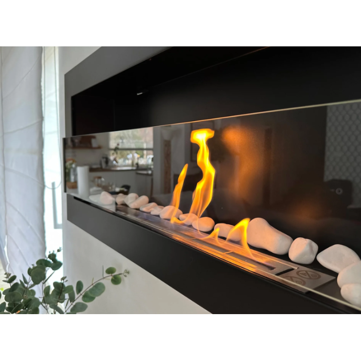 Biolareira 900 x 400 com vidro preto texturizado