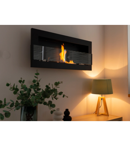Biochimenea 900 x 400 con cristal negro texturizado