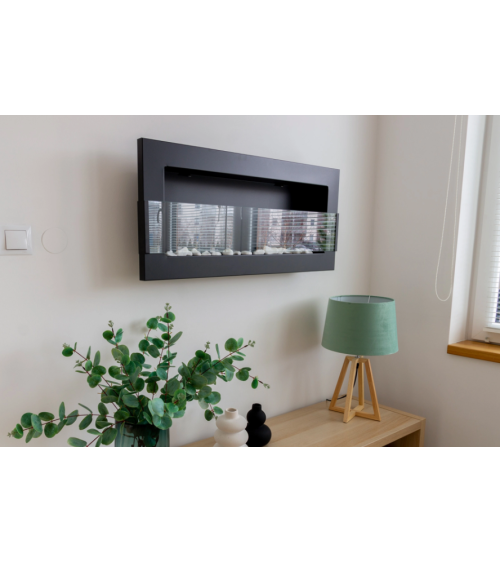 Biolareira 900 x 400 com vidro preto texturizado