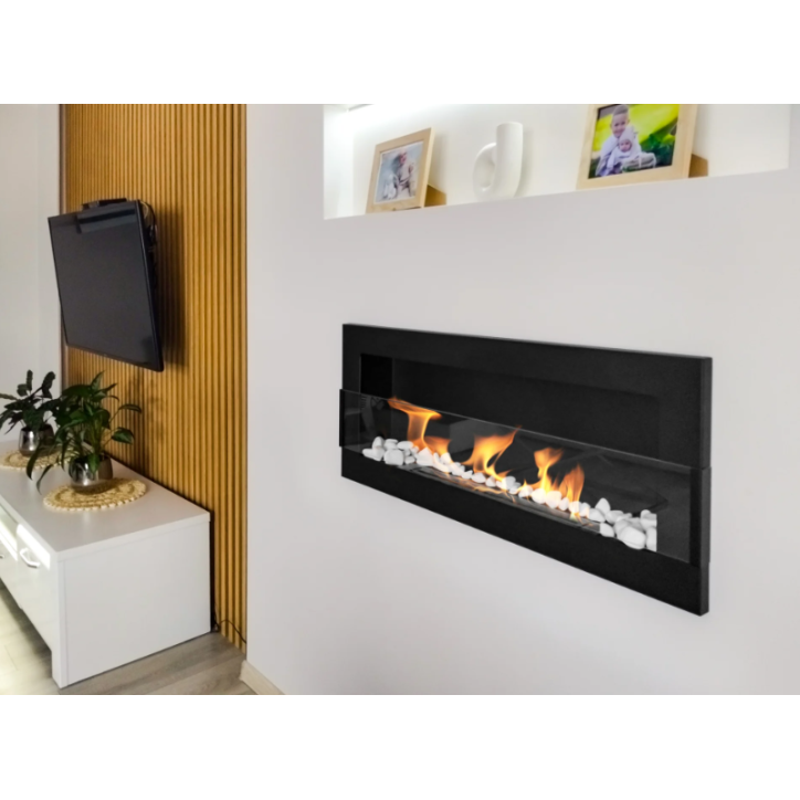 Biolareira 900 x 400 com vidro preto texturizado