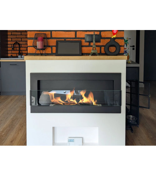 Biochimenea 900 x 400 con cristal negro texturizado
