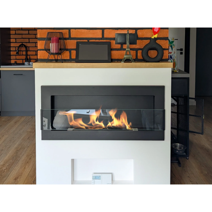 Biolareira 900 x 400 com vidro preto texturizado