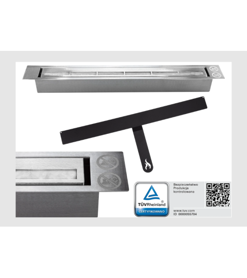Biocamino 900 x 400 nero strutturato opaco