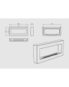 Biochimenea de pared 900x400 Box negro estructurado mate