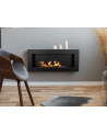 Biochimenea de pared 900x400 Box negro estructurado mate