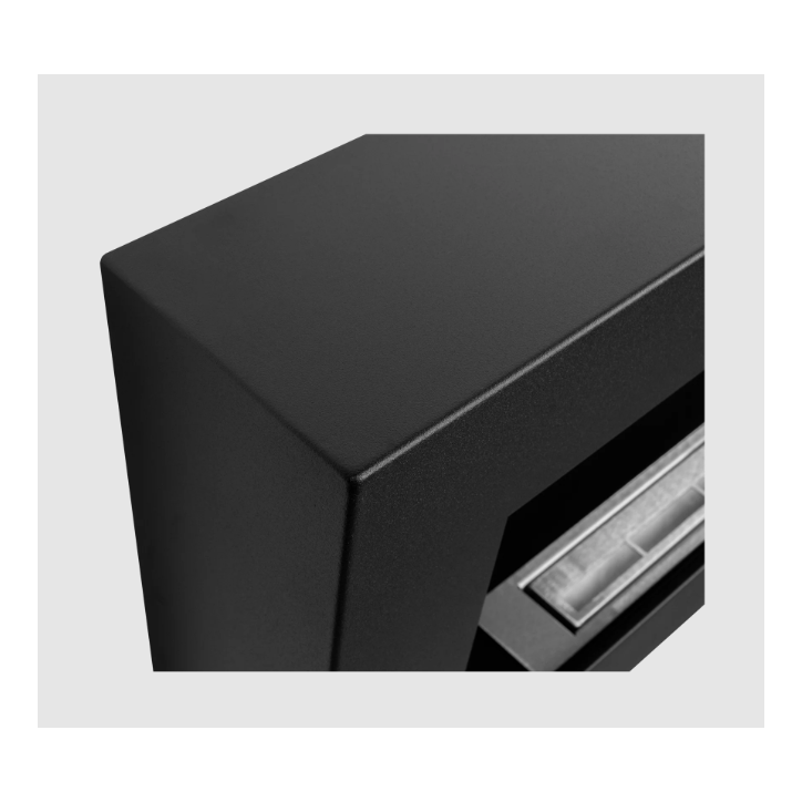 Biochimenea de pared 900x400 Box negro estructurado mate Biochimenea de pared 900x400 Box negro estructurado mate