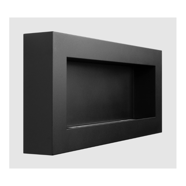 Biochimenea de pared 900x400 Box negro estructurado mate Biochimenea de pared 900x400 Box negro estructurado mate