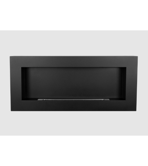 Biochimenea de pared 900x400 Box negro estructurado mate