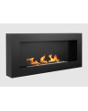 Biochimenea de pared 900x400 Box negro estructurado mate