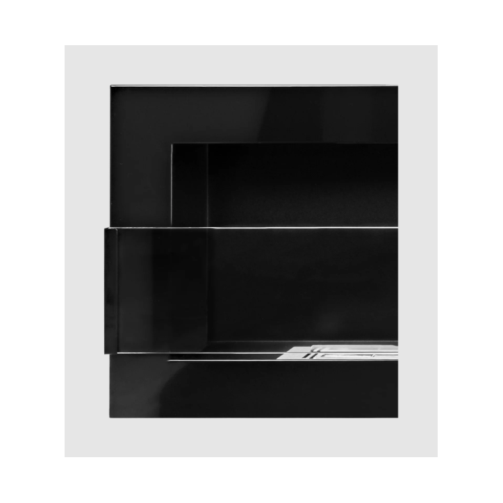 Biocheminée murale avec vitre 1200 x 400 noir brillant