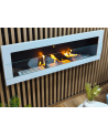 Biocheminée murale 1200 x 400 blanc brillant avec vitre