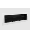 Biocheminée murale 1200 x 400 blanc brillant avec vitre