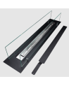 Biocheminée encastrable insert 100 cm noir mat avec vitres