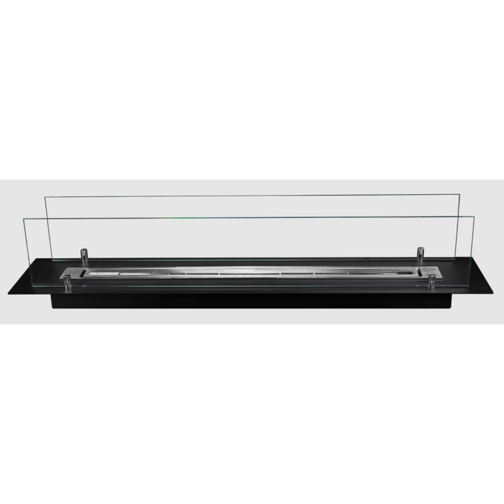 Biocheminée encastrable insert 100 cm noir mat avec vitres Biocheminée encastrable insert 100 cm noir mat avec vitres