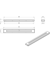 Inserto empotrable con quemador lineal 900