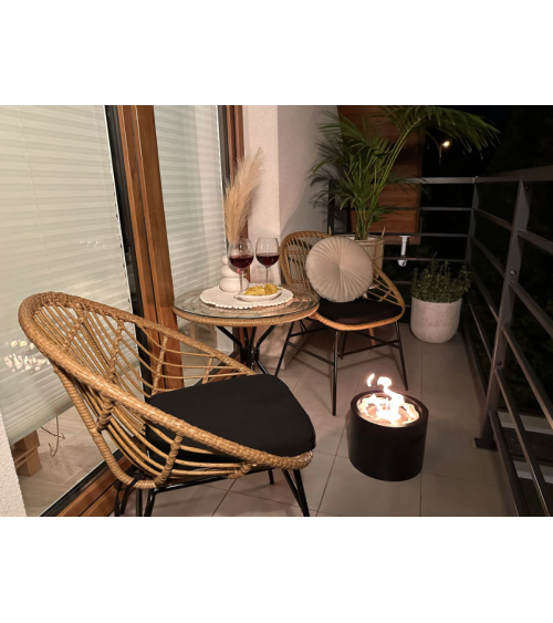 Biocheminée à poser Moon Mini noir mat