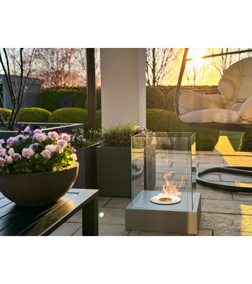 Biocamino da appoggio Sunset Garden grigio