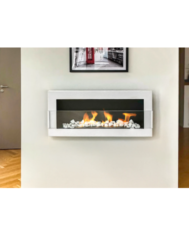Biocamino 900x400 con cristal blanco brillante