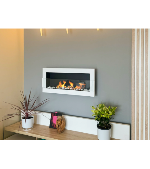 Biocamino 900x400 con cristal blanco brillante