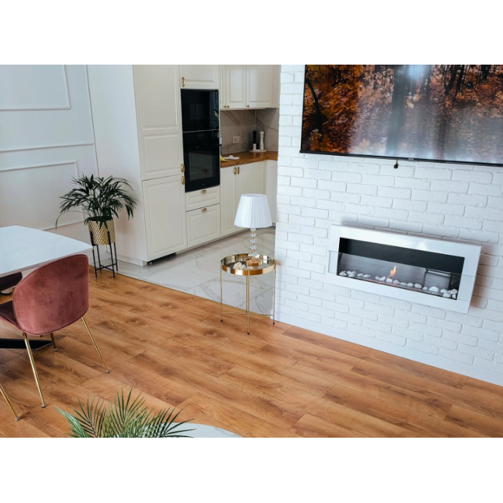 Biocheminée 900x400 avec vitre blanc brillant